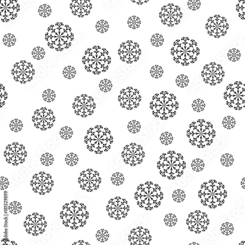 Snowflake chaotic seamless pattern 3.11