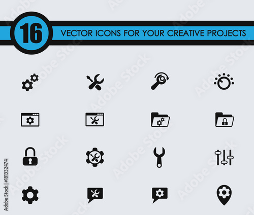 settings icon set