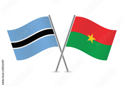 Botswana and Burkina Faso flags.Vector illustration. Free Download Botswana and Burkina Faso flags.Vector illustration. - GFXLoad