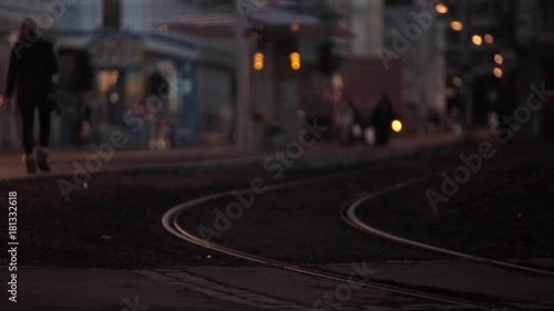 Wallpaper Mural Night Street Scene - Bokeh Torontodigital.ca