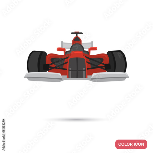 Modern racing car color flat icon