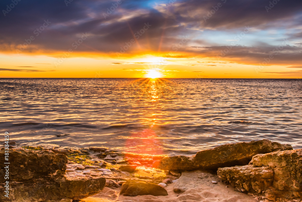 A beautiful sunset in baltic sea A beautiful sunset in baltic sea