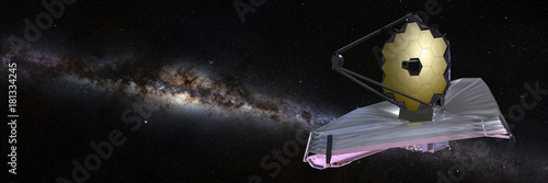 James Webb Space Telescope and the Milky Way galaxy  photo