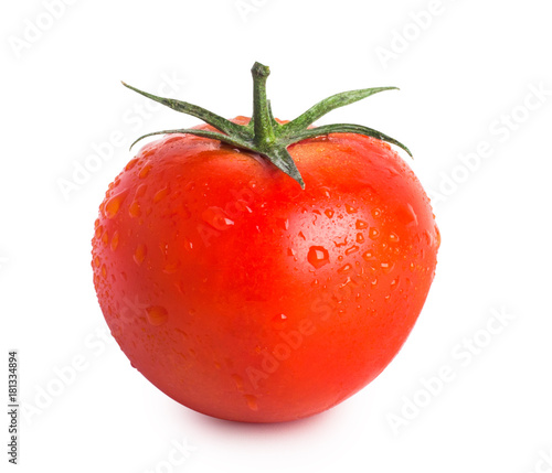 Wallpaper Mural Tomato with drops isolated on the white background Torontodigital.ca