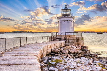 Poster Vuurtoren Bakers Island vuurtoren South Portland  © SeanPavonePhoto