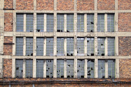 Wall of broken windows
