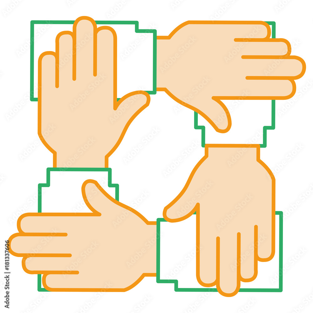 businesspeople hands teamwork icon businesspeople hands teamwork icon