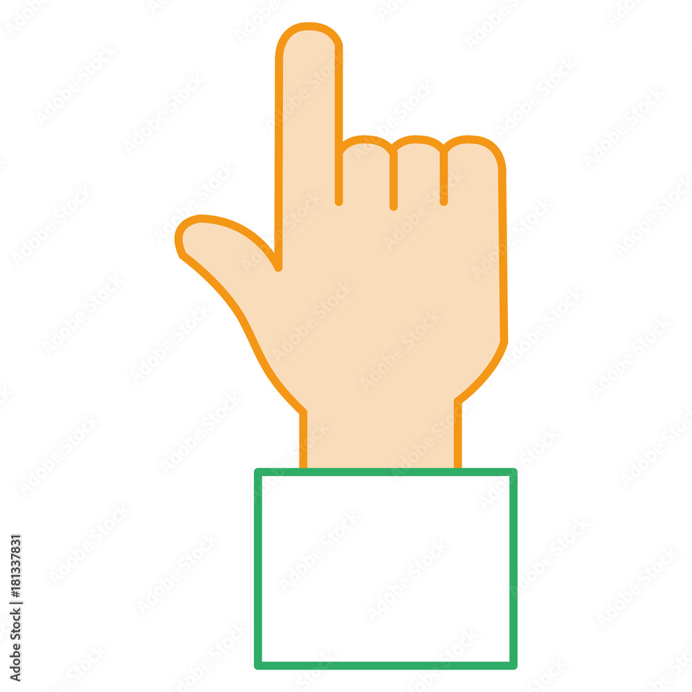 Obraz premium hand human touching icon