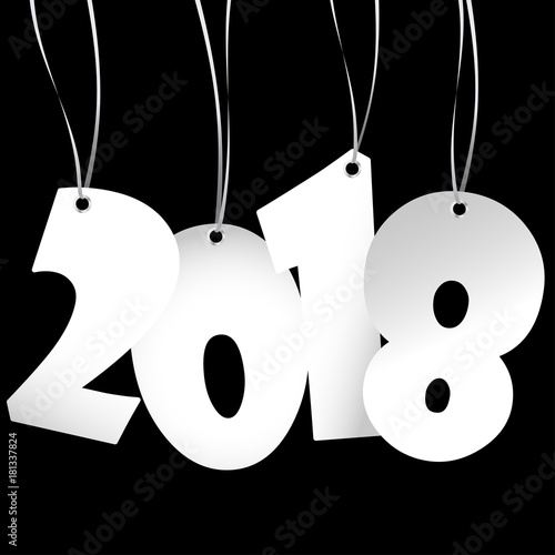 hang tags with year 2018