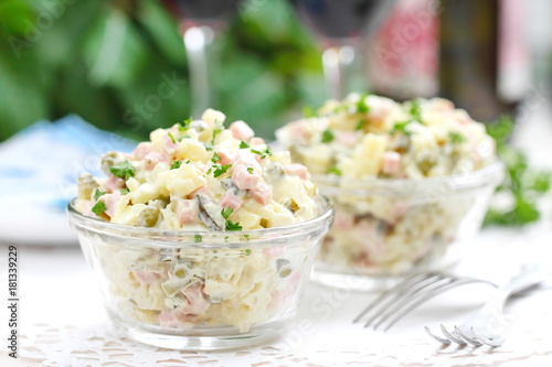 Bilde på lerret Russian traditional salad Olivier