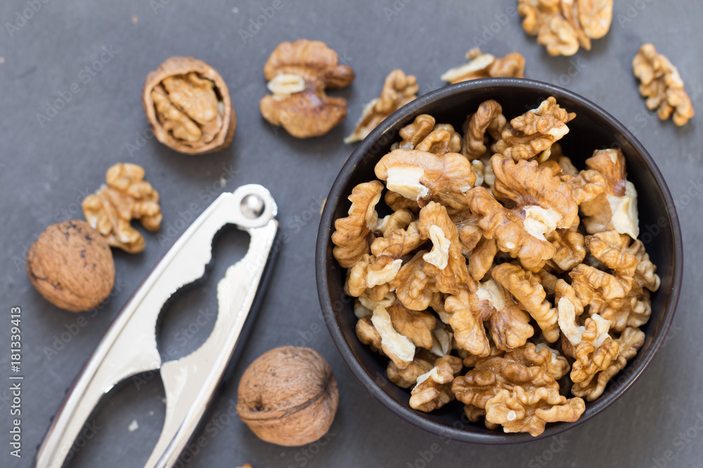 walnuts in bowl walnuts in bowl