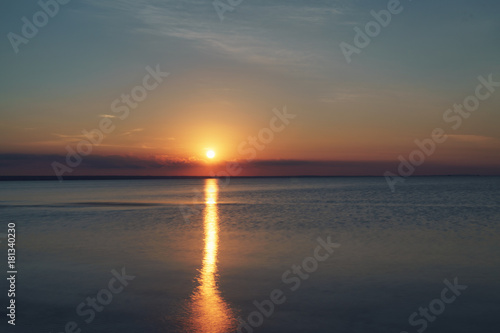 summer sunset on the gulf of finland on baltic sea