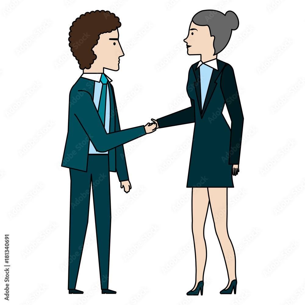 Fototapeta premium businesspeople talking avatars characters