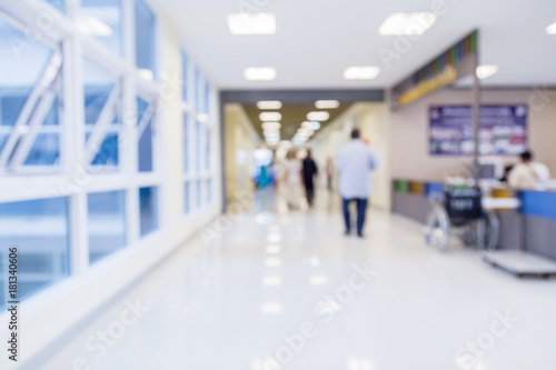 blur image background  of corridor in hospital or clinic image photo