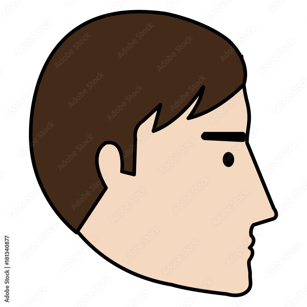 head profile man avatar character head profile man avatar character