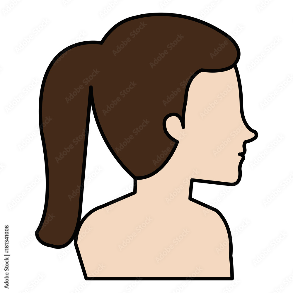 woman profile shirtless avatar character woman profile shirtless avatar character