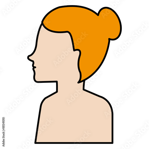 woman profile shirtless avatar character