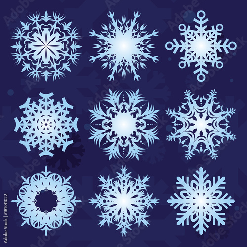 snowflakes vector design