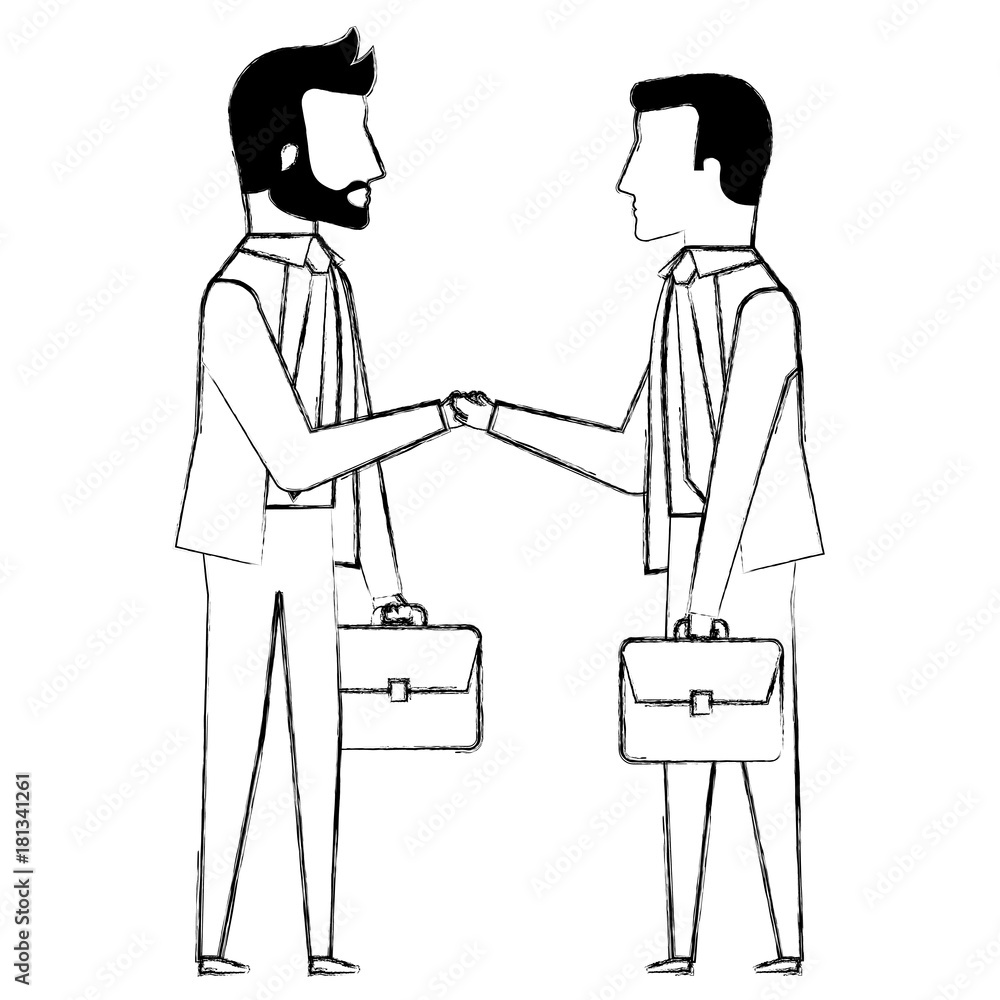 businesspeople with portfolio avatars characters businesspeople with portfolio avatars characters