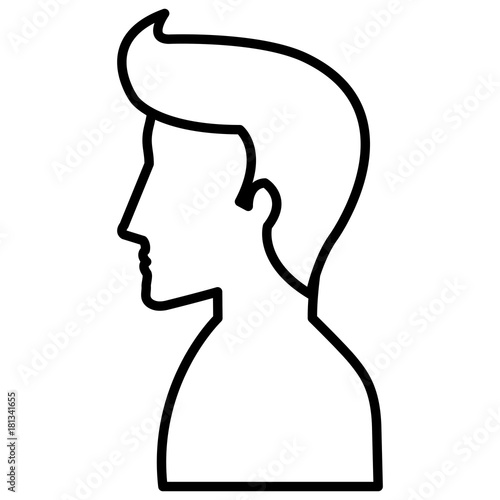 man profile shirtless avatar character