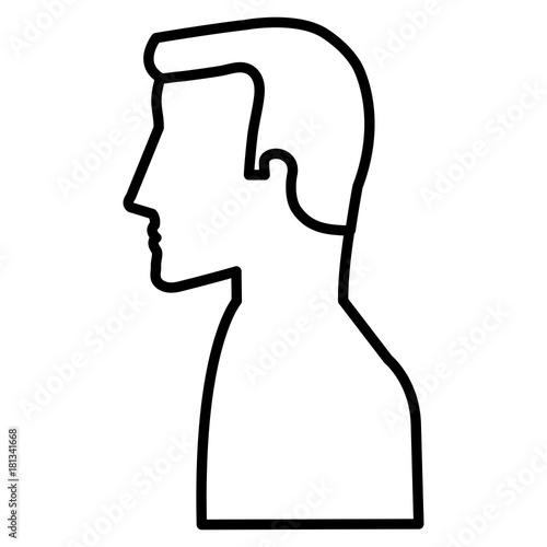 man profile shirtless avatar character