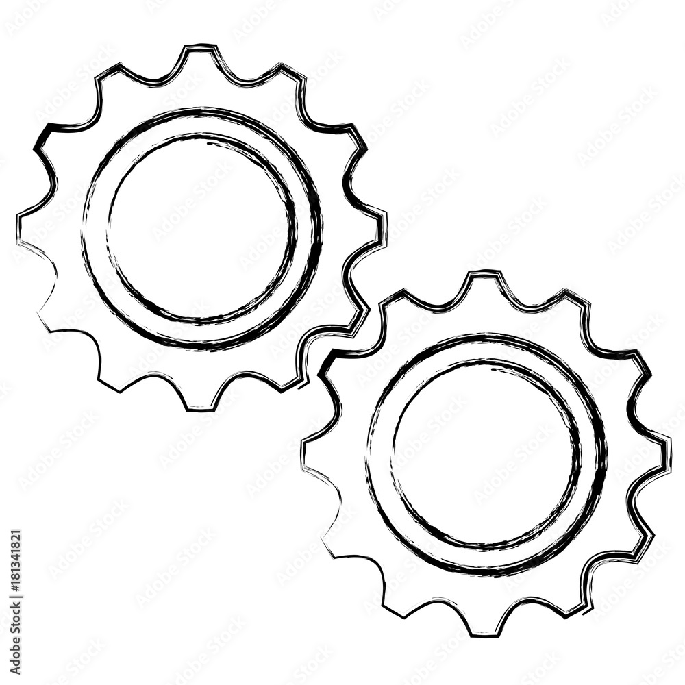 gear machine isolated icon gear machine isolated icon
