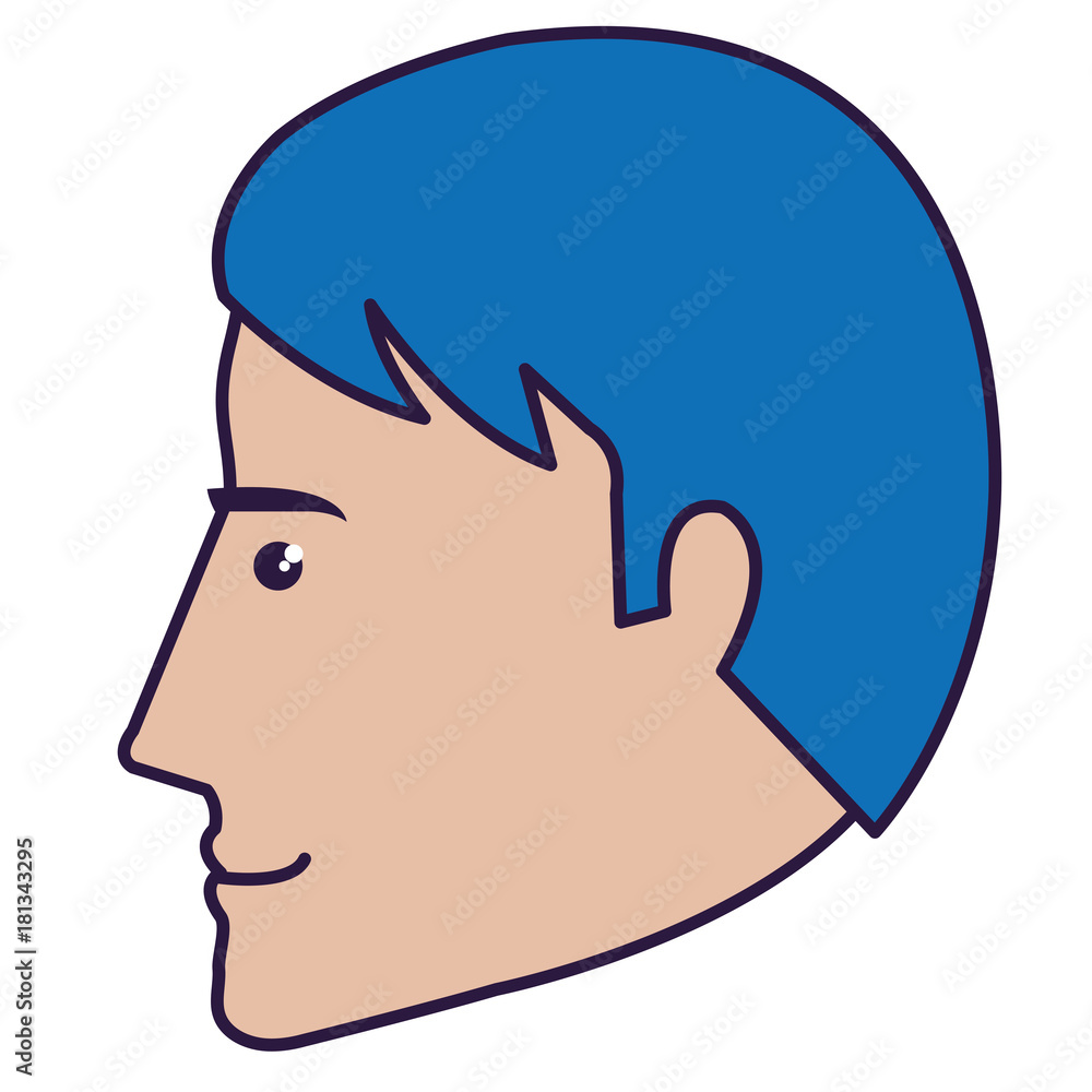 head profile man avatar character head profile man avatar character
