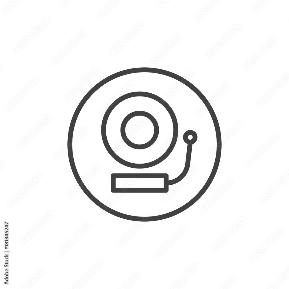 School bell line icon, outline vector sign, linear style pictogram isolated on white. Symbol, logo illustration. Editable stroke School bell line icon, outline vector sign, linear style pictogram isolated on white. Symbol, logo illustration. Editable stroke
