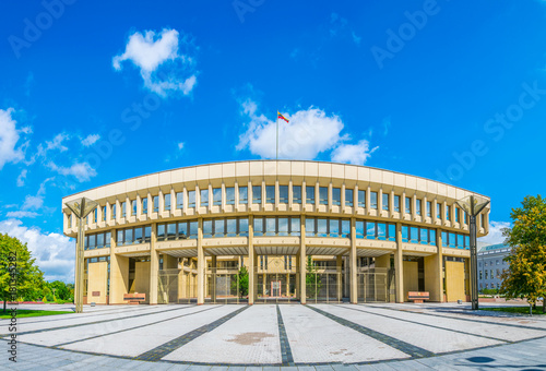 Seimas Palace used as a parliament building in Vilnius, Lithuania photo