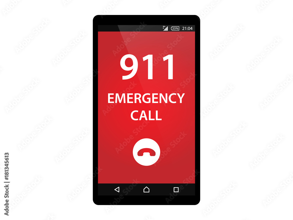 Call 911, emergency call concept Modern flat design vector illustration Call 911, emergency call concept Modern flat design vector illustration