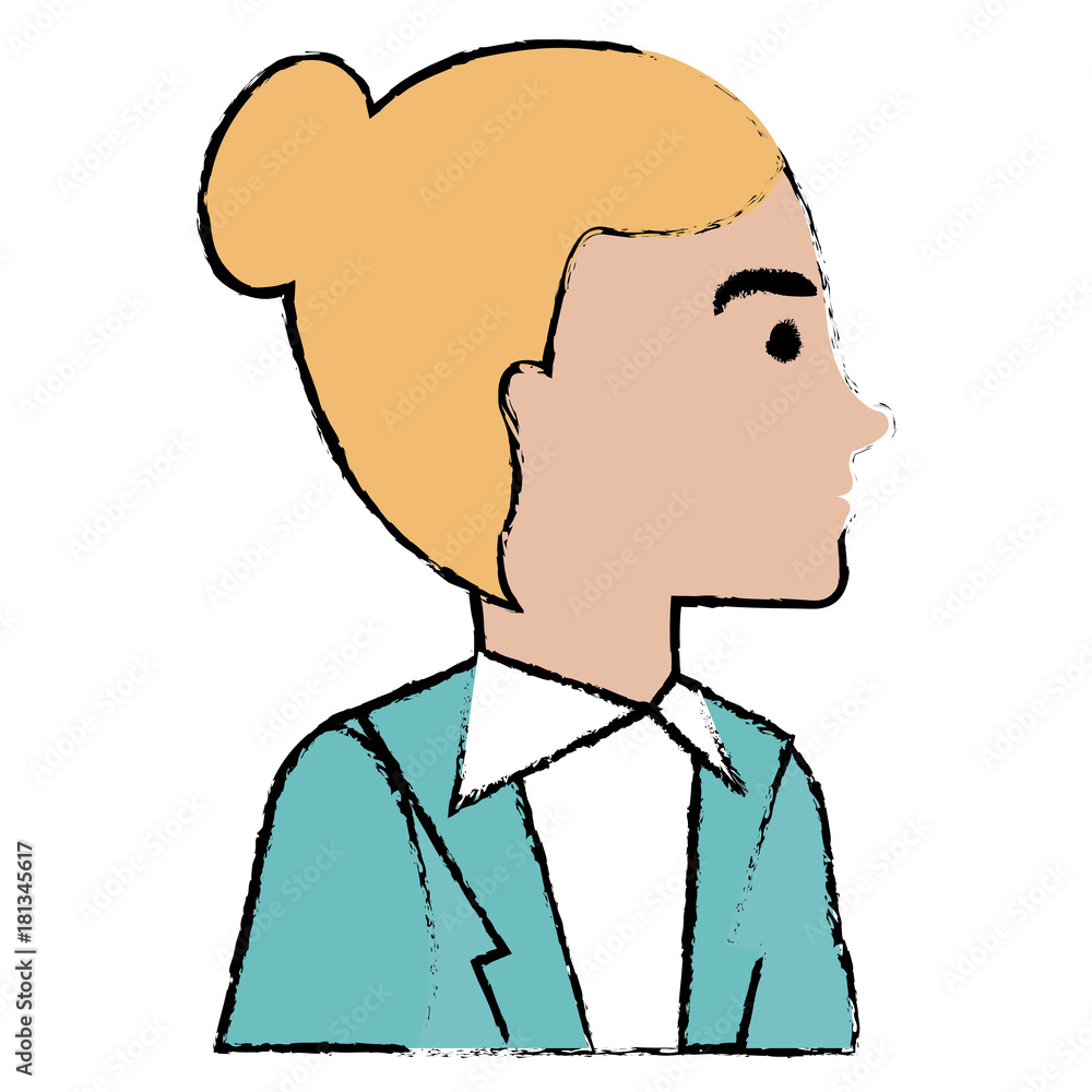 businesswoman profile avatar character