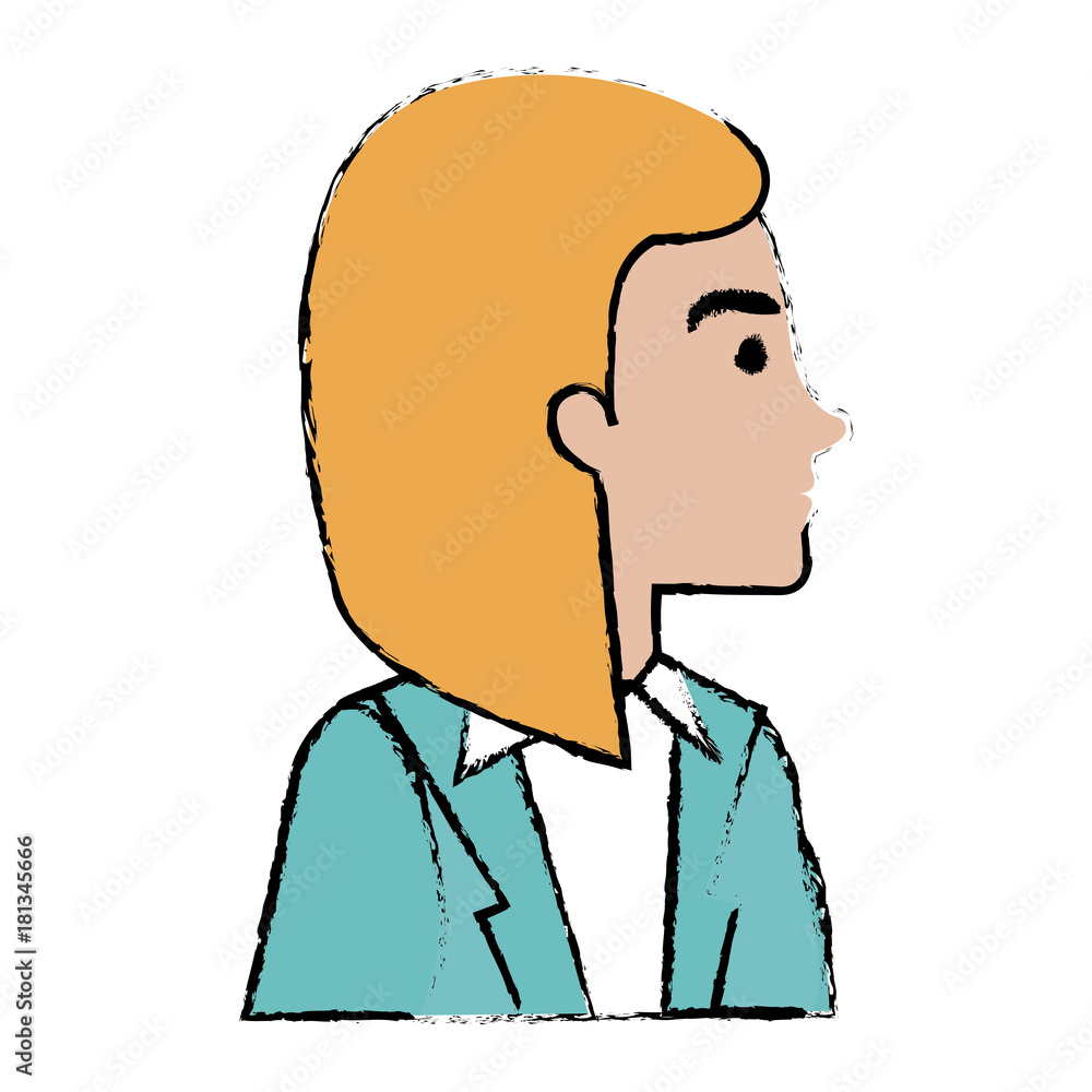 businesswoman profile avatar character