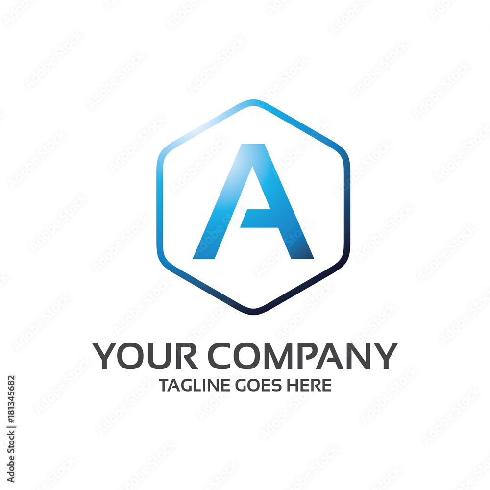 hexa letter - logo template hexa letter - logo template