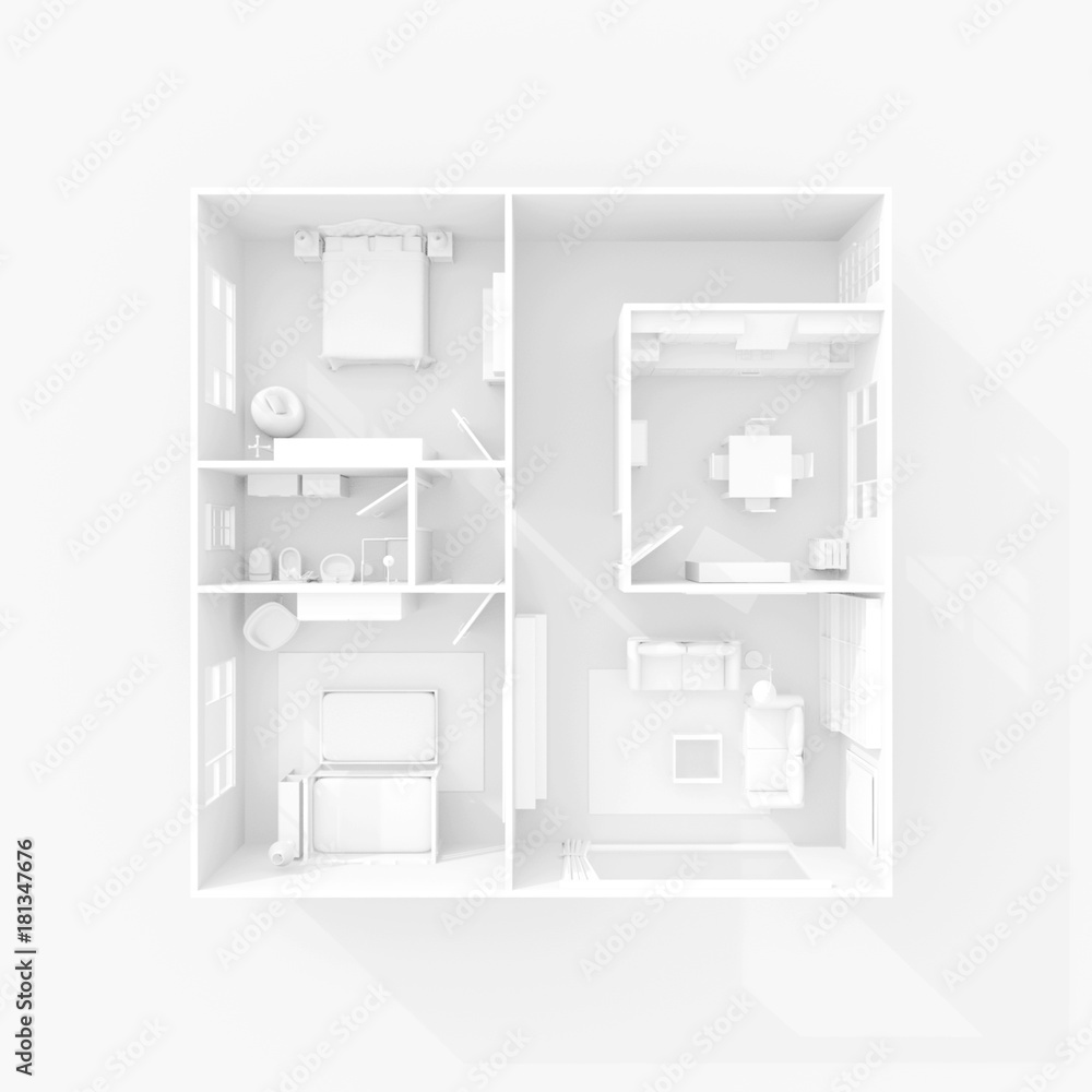 3d interior rendering of furnished home apartment 2562 3d interior rendering of furnished home apartment 2562