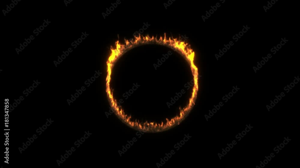 burning ring of fire. alpha channel burning ring of fire. alpha channel