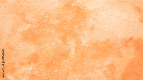 Orange abstract watercolor painting textured on white paper background, watercolor background for art and design concept