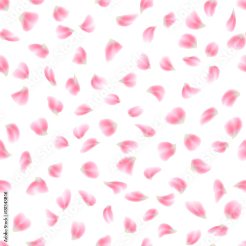 Seamless pattern with flowers petals. EPS 10 vector