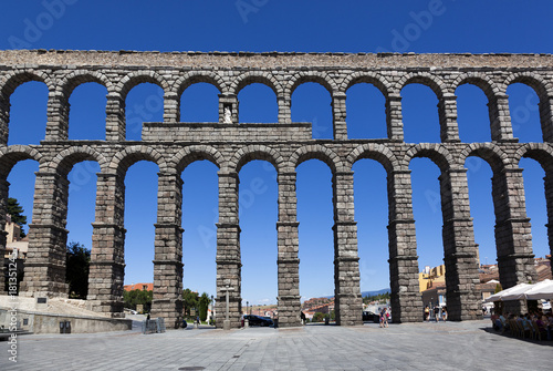 Stampa su tela The aqueduct of Segovia