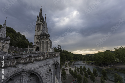 Obraz na płótnie views of the sanctuary of Lourdes. w salonie