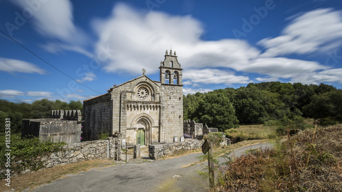 Ancient Romanesque church in Galicia. photo