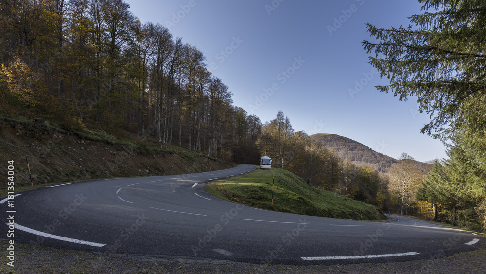 road in the French Pyrenees.