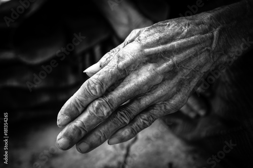 Old woman hands