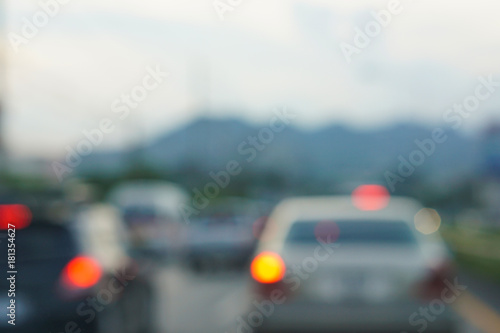 blur evening city road light bokeh background