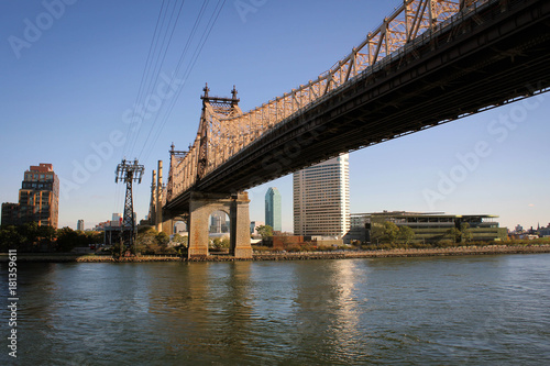 Queensboro bridge view from Manhattan  New York  USA