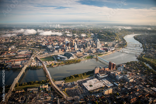 Aerial view of Cincinnati Ohio
