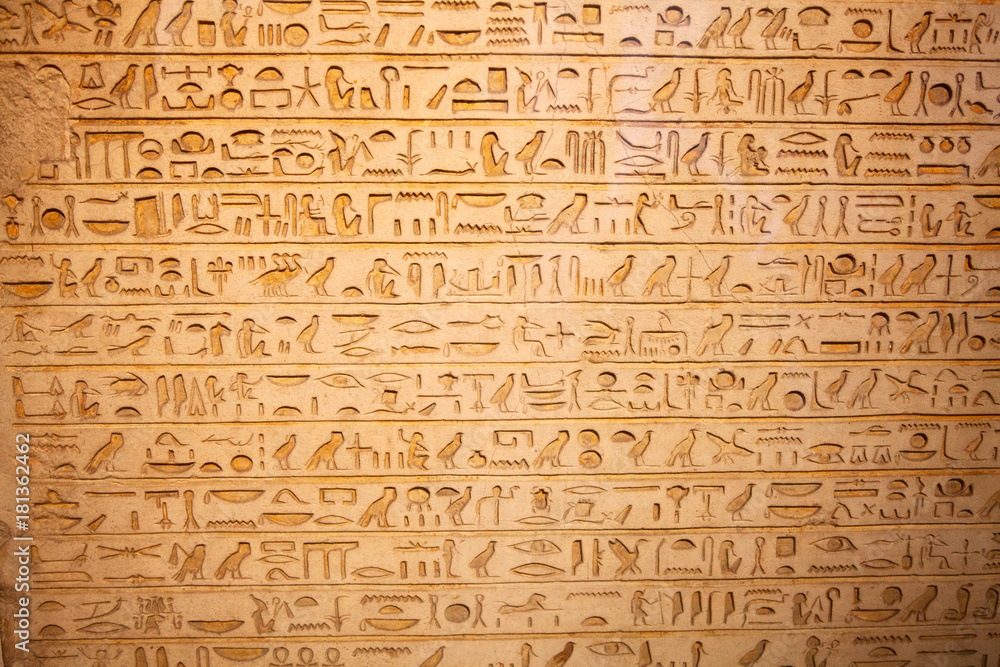 Hieroglyphs on the wall Hieroglyphs on the wall