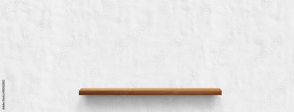Wooden shelf isolated on white texture background. For decorated interior or montage of your product on shelf. Wooden shelf isolated on white texture background. For decorated interior or montage of your product on shelf.