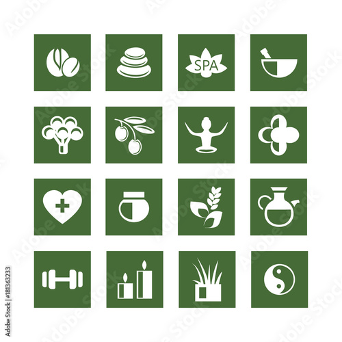 Spa icon set