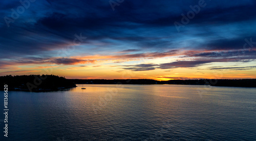 sunset at an archipelago in sweden © tl6781