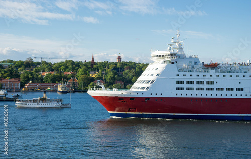 Photography ship in the harbour of stockholm